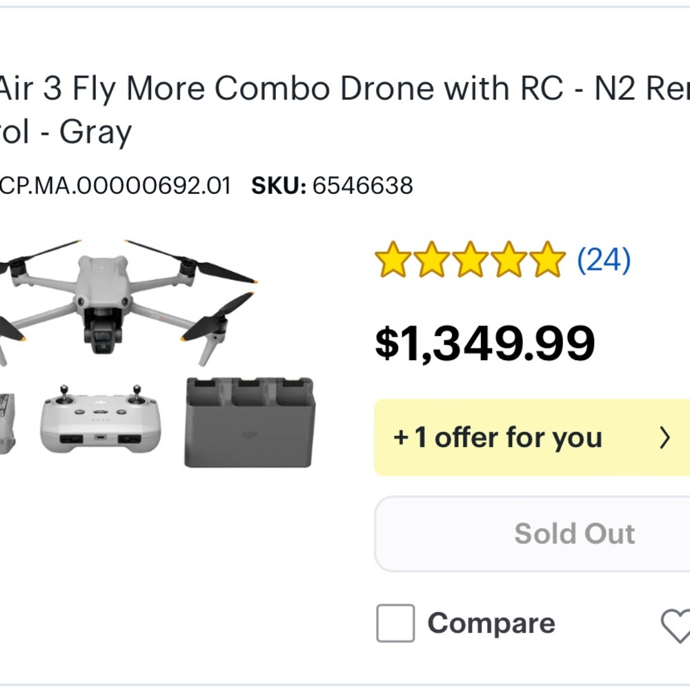 DJI Gray Drone with Remote Control